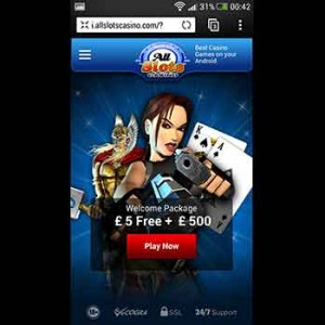 All-Slots Mobile Casino Landing Page Screenshot Featured