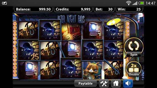 VideoSlots Mobile Casino After Night Falls Slots Screenshot