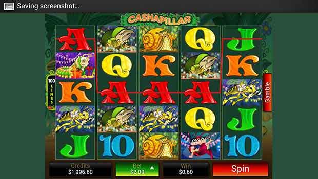 VideoSlots Mobile Casino Cashapillar Slots Screenshot