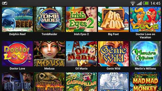 VideoSlots Mobile Casino Game List Screenshot